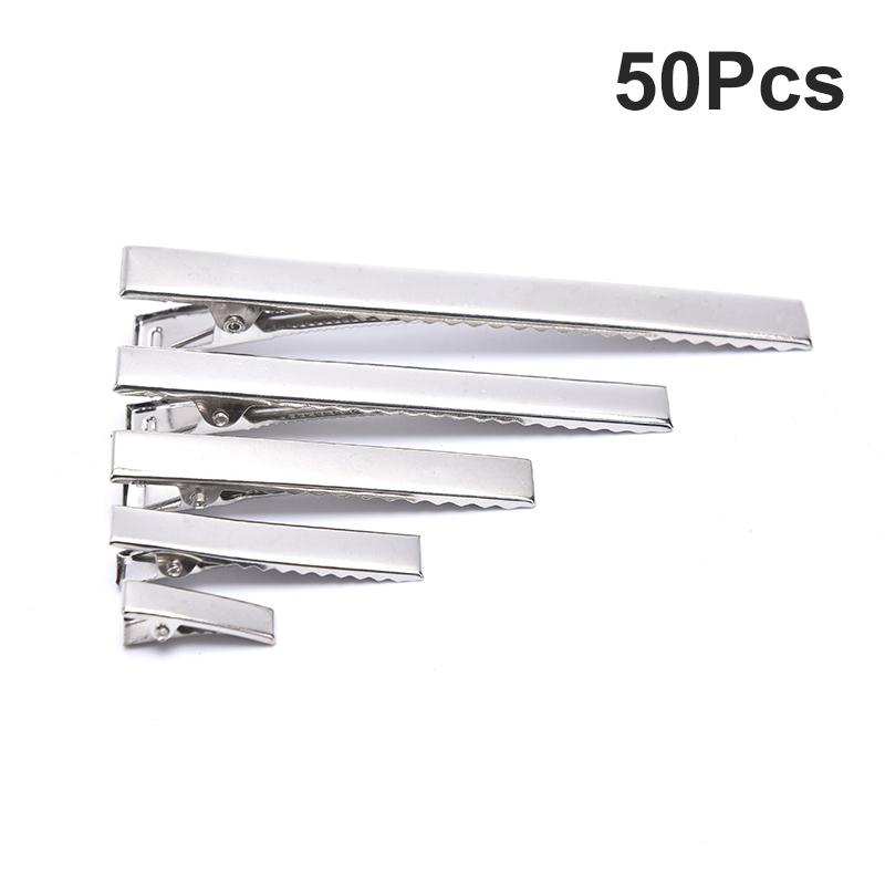 50Pc Silver Tone Metal Alligator Clip Crocodile Clamps Spring Clip Duckbill Clip
