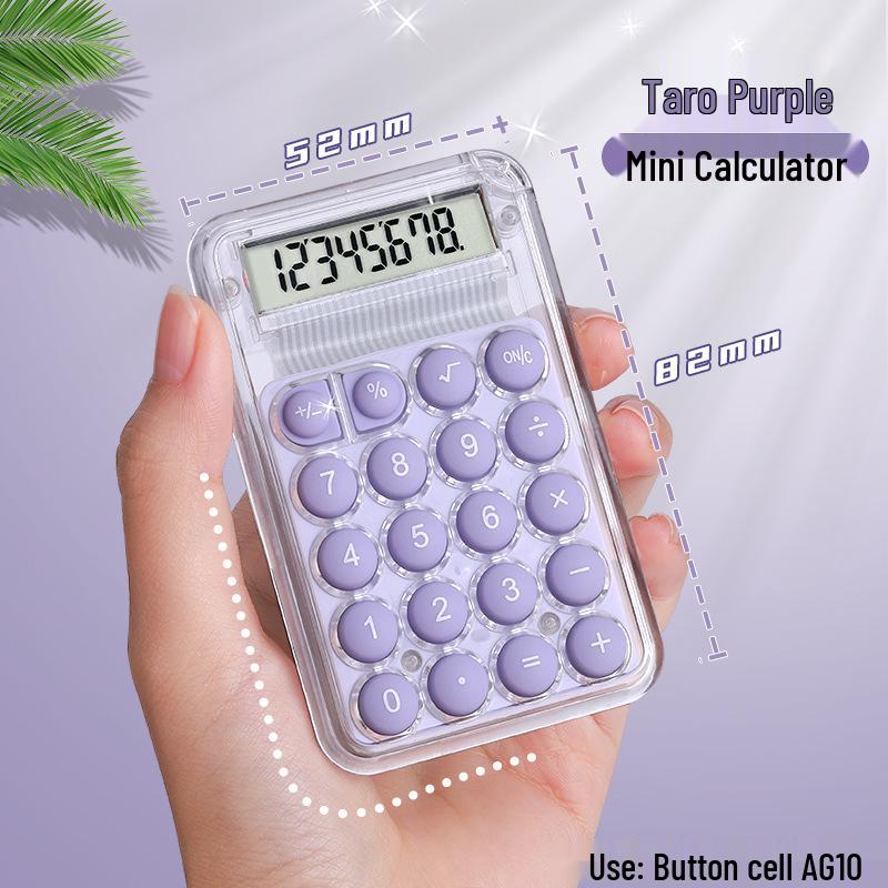 Compact Silent Mini Calculator for Students - Cute and Portable for Junior and High School