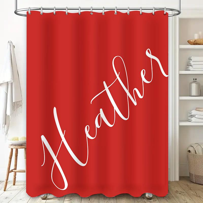 Unique Watercolor Bathroom Shower Curtain with Floral Pattern Decorations Pink Yellow Red White Black Design Fabric Waterproof f