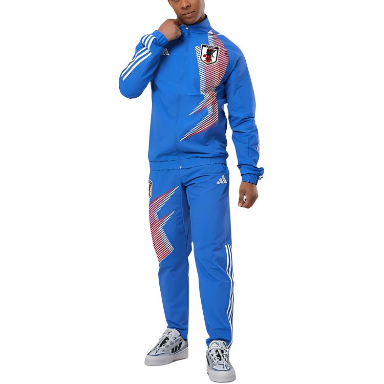 Adidas Japan Tiro 22 Football Training Series Striped Print Tapered Vintage Sports Pants Men Bottoms Sky-Blue HD8933