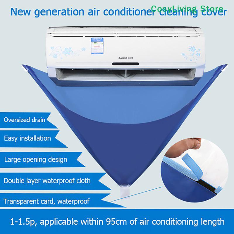 [CL]Air Conditioning Water Cover Full Cleaning Tools With Water Pipe Dust Protection Air Conditioning Cleaning Cover Bag[CL]