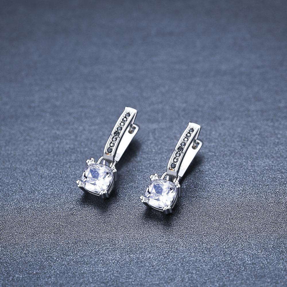 Black Awn Boucles d'oreilles pendantes exquises noires pour femmes