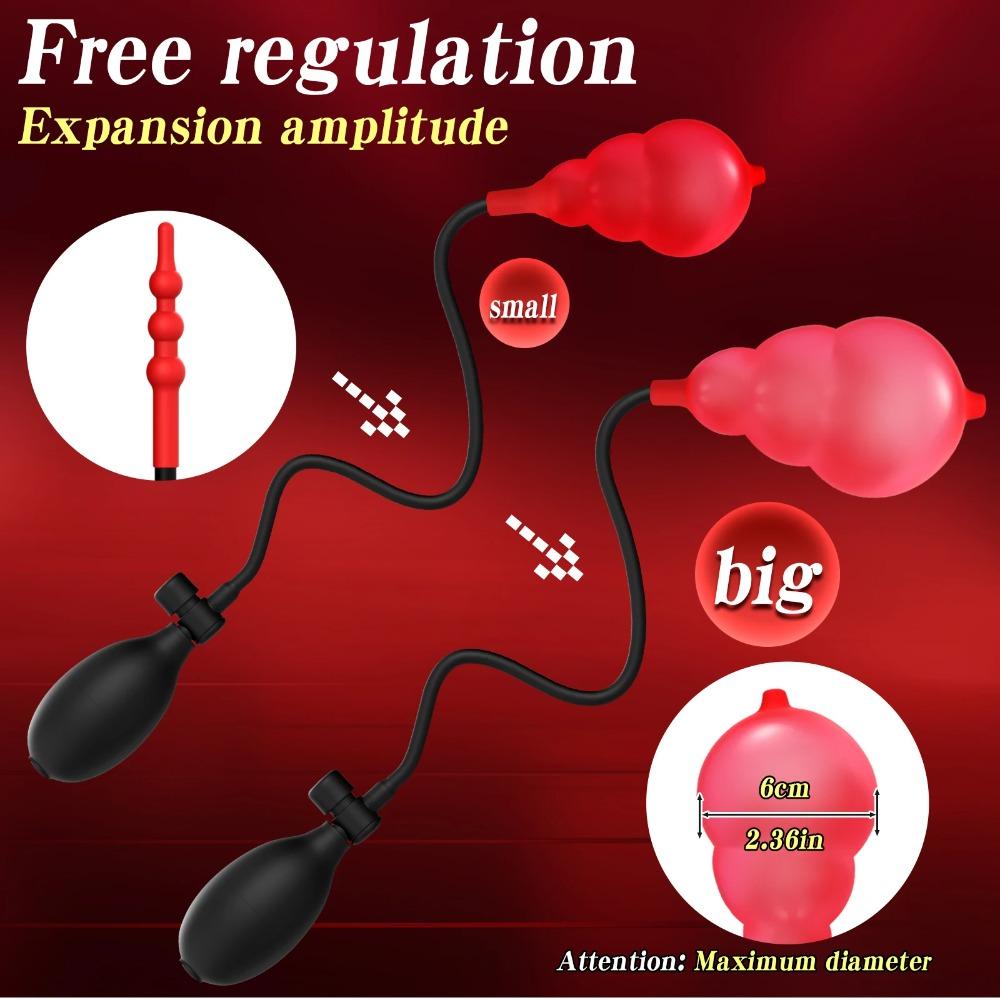 New Inflatable Butt Plug Expansion Vagina Anal Dilator Stimulator Prostate Massager Huge Bead Dildo Anal Plug Adult Womens Tool