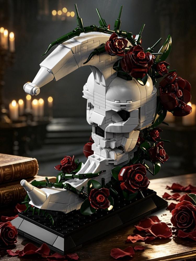 MOC Gothic Skeleton Hourglass Black Spine Sword Lost Rhyme Building Blocks Set Chord Special Dark Rose Toy Special Holiday Gifts