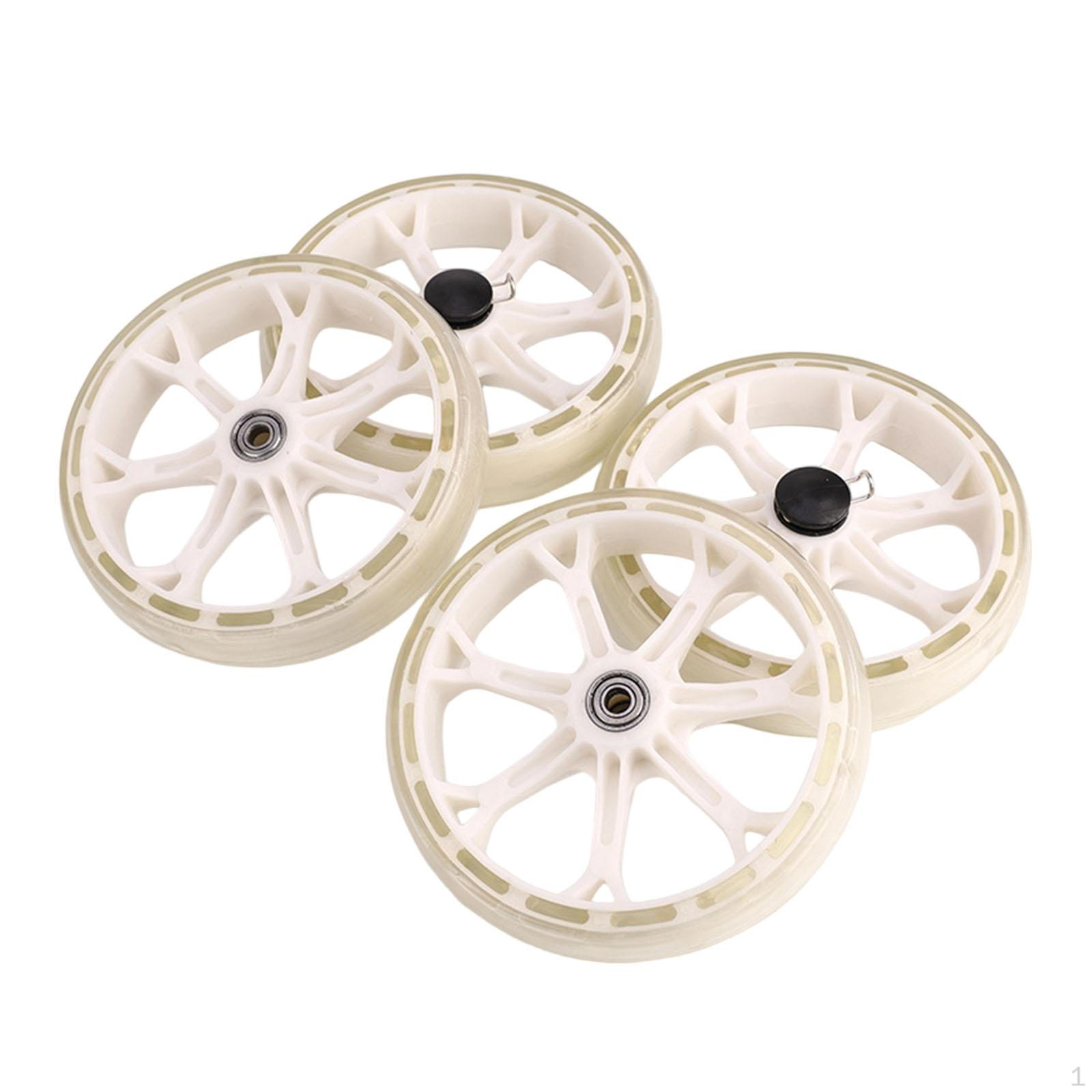 

4x Shopping Cart Replacement Wheels Casters Silent Rolling Easy Installation Multipurpose PU Replace