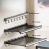 Invisible folding drying net No punching drying rack Balcony drying artifact Bathroom invisible folding grid