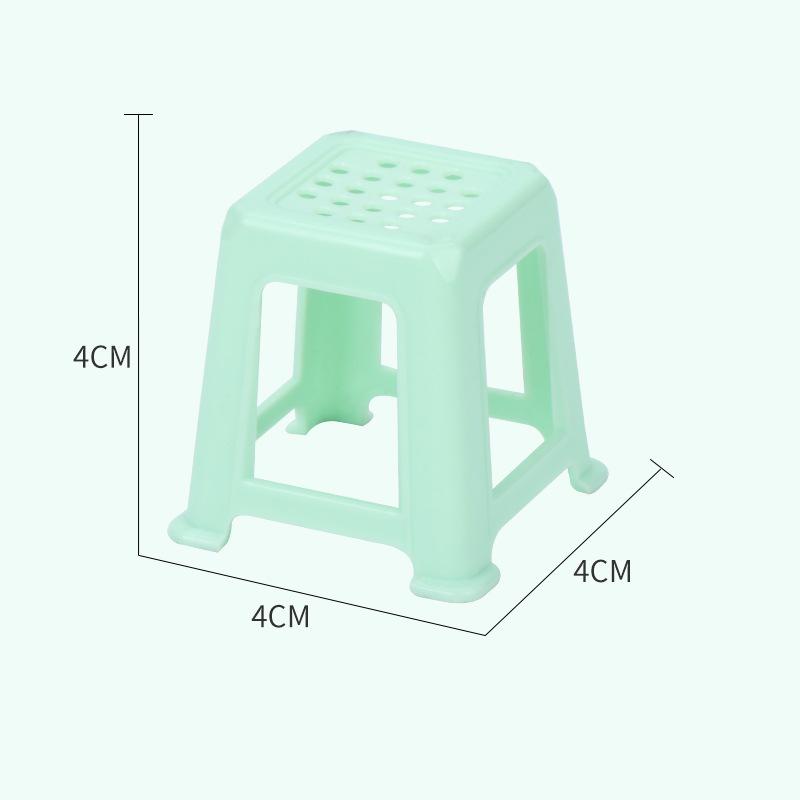 Miniature Dollhouse Chair & Stool Model Figurine - Desktop Decoration Toy.