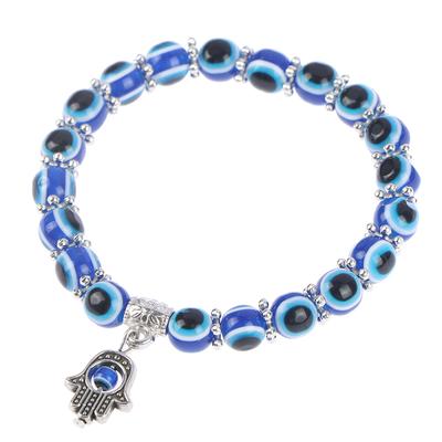2021 Charm Blue Evil Eye Lucky Bransoletka Szklana Koralik Bransoletka Kobiety Mężczyźni Biżuteria Prezent