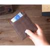 Genuine Cowhide Leather Men's Short Wallet Vintage Slim Card Holder with Money Dollar Cash Clip Classic Leather Credit Card Holder for Men Daily Use