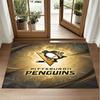 Pittsburgh Penguins Design Crystal Velvet Rug Soft Decorative Mat for Bedroom Entrance
