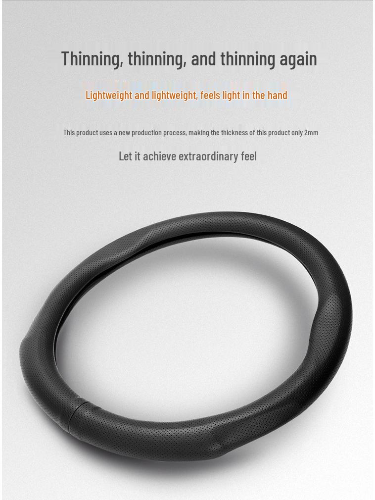 Genuine Leather Steering Wheel Cover for Roewe RX5, RX3, RX8, I5, I6, 350, 550, 360, E5, E6 - Sport Edition