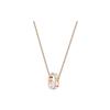 Swarovski Una Sparkling Dance Series Oval Crystal Pendant Necklace Women Necklace Rose-Gold 5468084