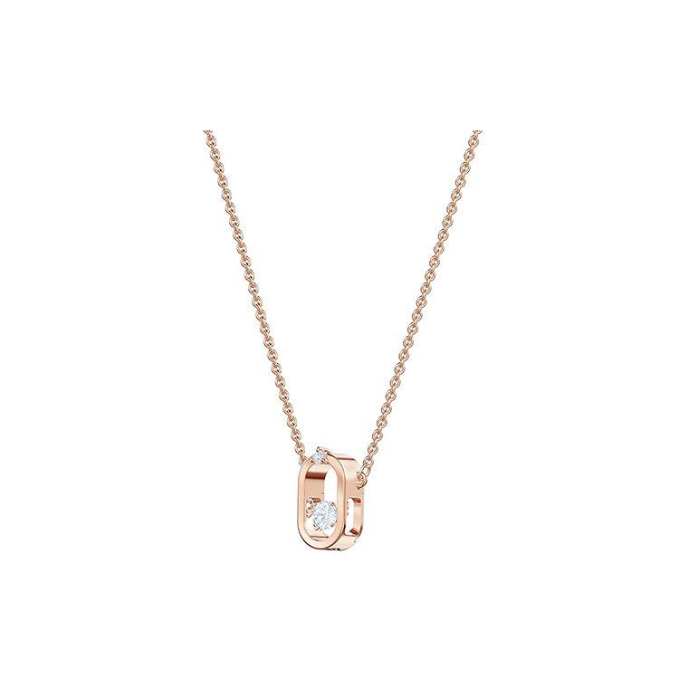 Swarovski Una Sparkling Dance Series Oval Crystal Pendant Necklace Women Necklace Rose-Gold 5468084