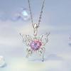 Barbie necklace [Original Design] Pink Butterfly Heart, Temperament and High-end Ins Style Love Confession Exquisite Gift Box Good Luck ZJYXL-YS-076