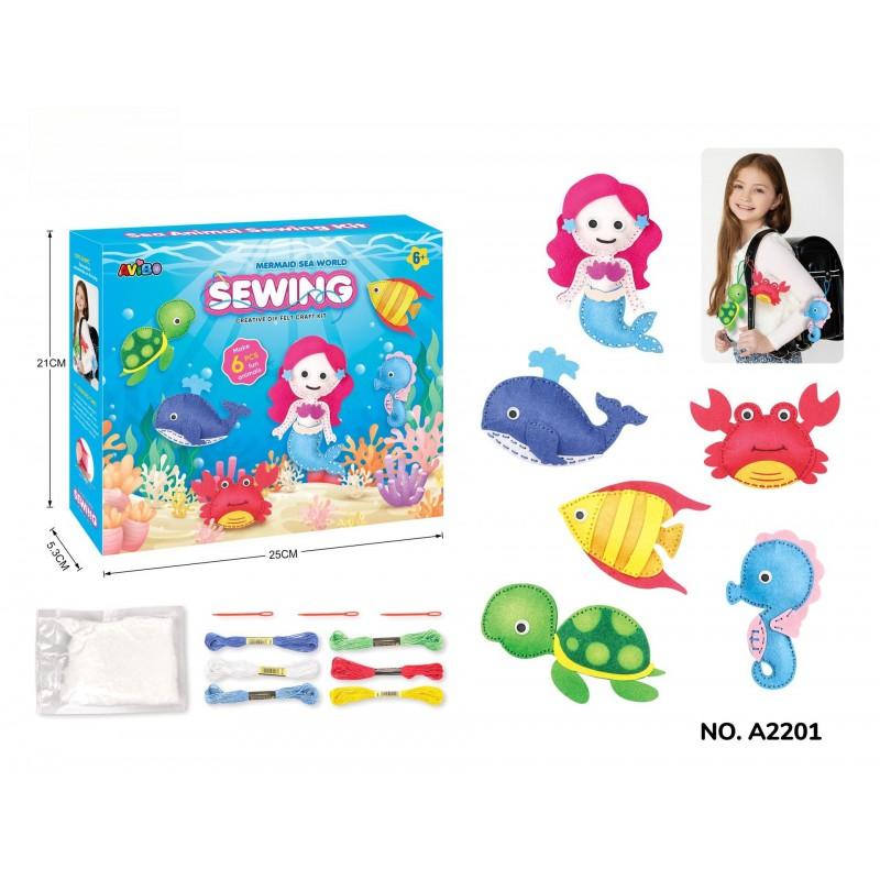 DIY Felt Animal Sewing Kit Kids 4-6 Educational Craft Toy