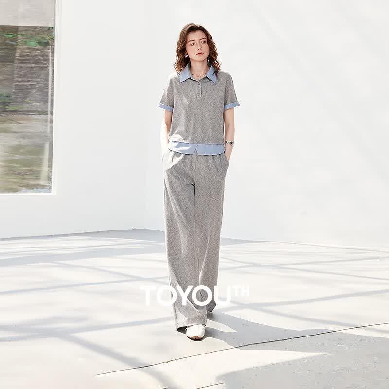 Chuyu Women s Colorblock Sporty Two-Piece Set S