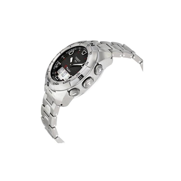 Tissot T Touch Quartz Movement Men's Watches Watch 43.6mm Black Dial Titanium Watch Case Titanium Strap T013.420.44.201.00