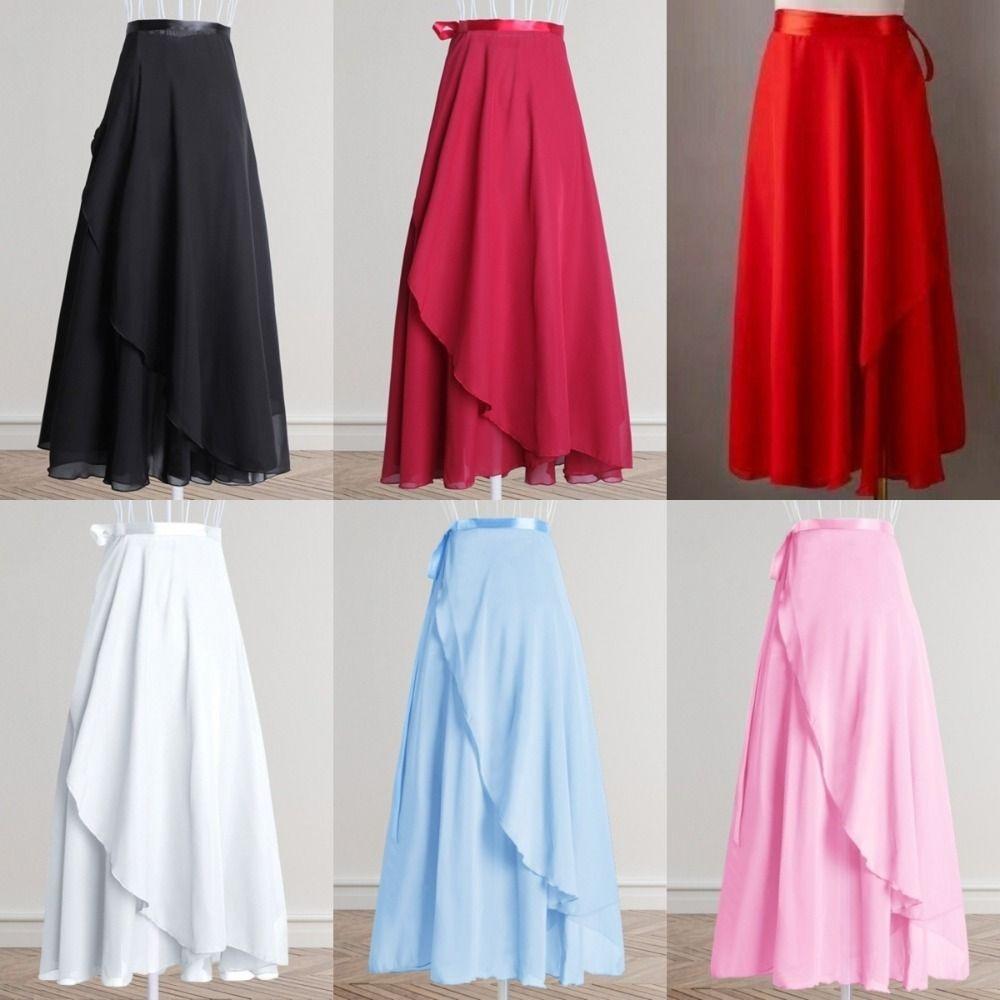 Wrap Scarf Long Chiffon Dance Skirt Long Dance Costumes Skirt Fairy Ballet Tutu Skirt  Gymnastics