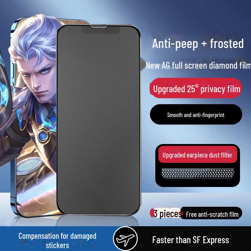 

Матовое закаленное защитное стекло для iPhone 11, 13, 14 Pro Max и 15 с пылезащитной сеткой iPhone 15 Pro [6.1 ] with Installation Tool