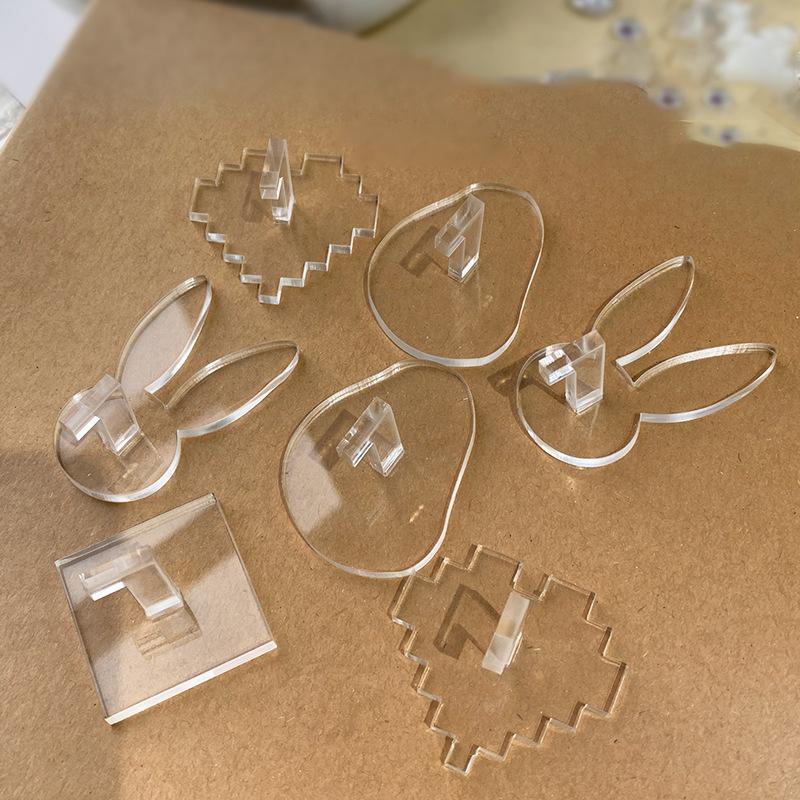 Transparent Nail Display Stand Holder, Practice Training Tips, Acrylic Base Nail Art Display Stand