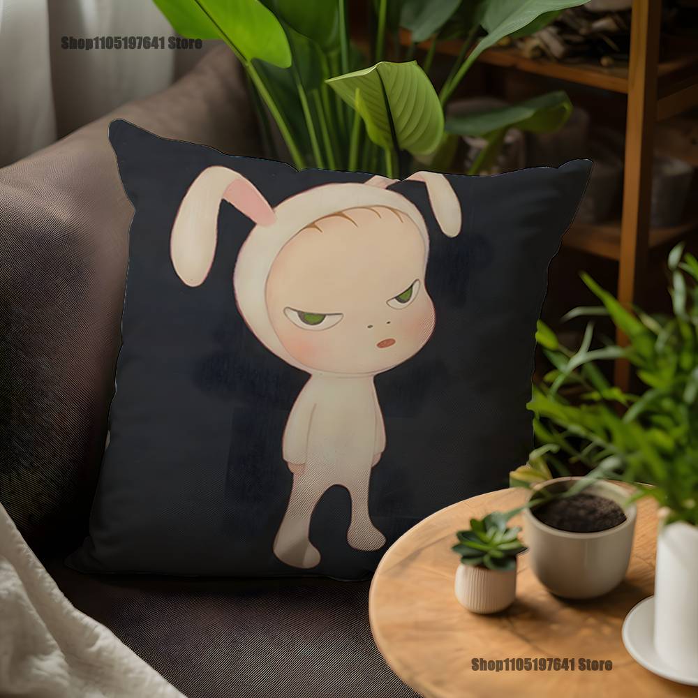Y-Yoshitomo-ES Nara Pillow Case For Sofa Decor Car Office Room Printing Cushion Cover Decorations and Protector