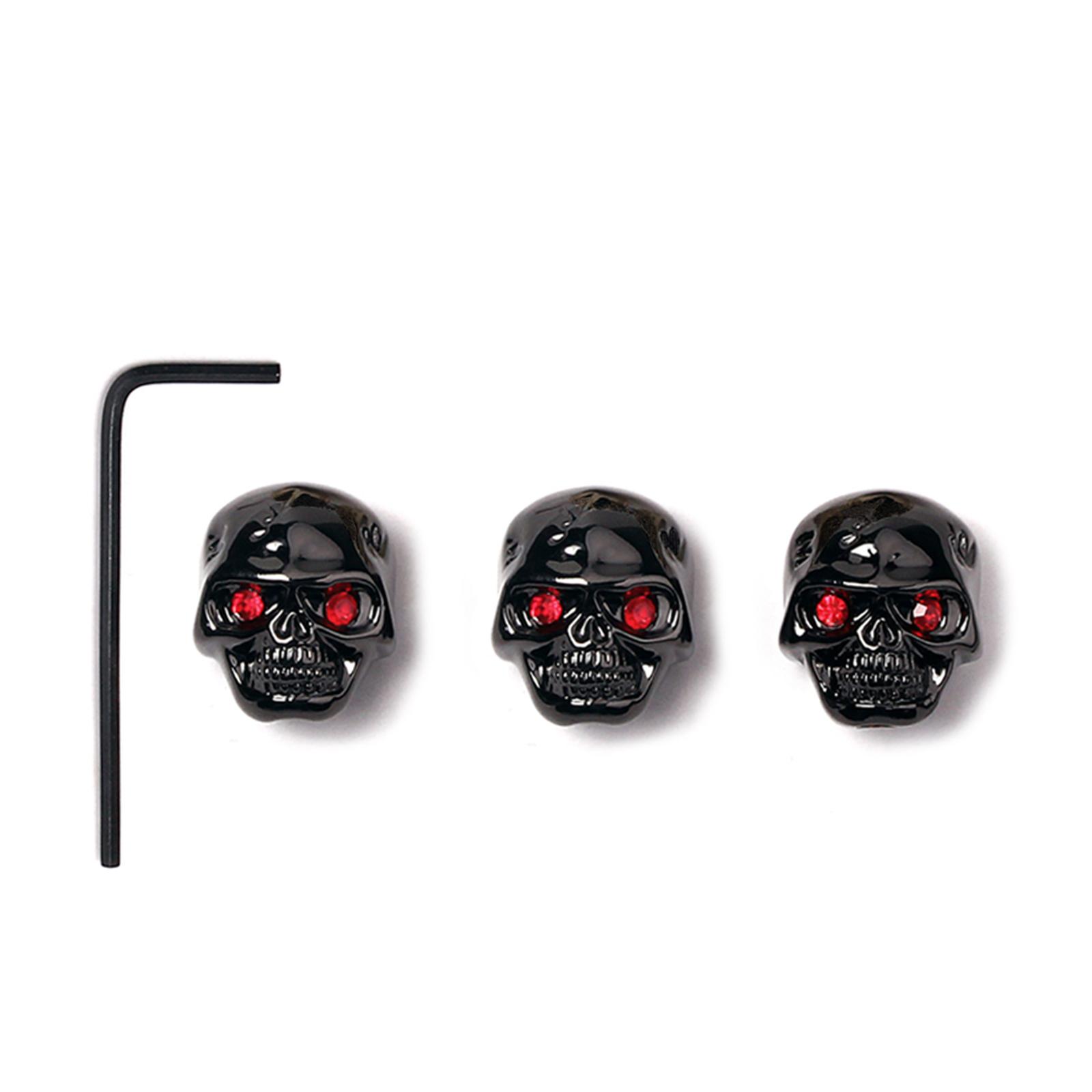 

3Pcs Guitar Knobs Skull Head Shaped Volume Tone Control Knobs Buttons for Electric Guitar Replacement Parts Accessories чорний
