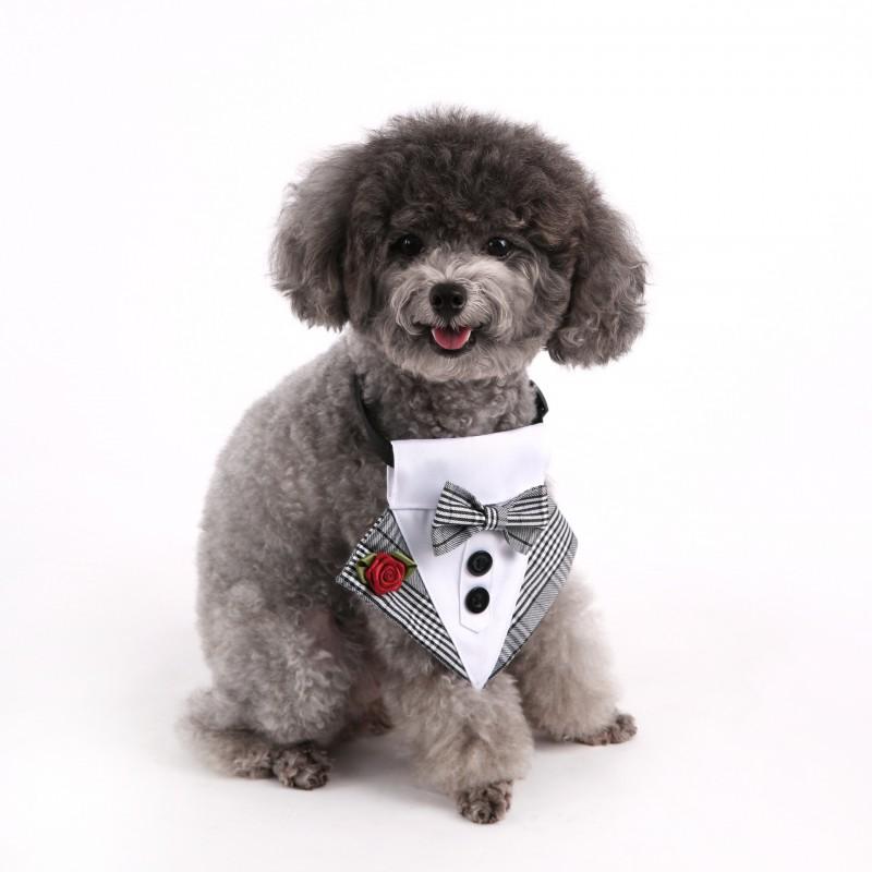 British Style Wedding Dog Bandana Christmas New Pet Scarf Bib Dogs Cats
