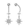 Elegant Butterfly Chain Navel Ring Exquisite Navel Button Belly Navel Stud  Body Piercing