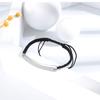 Brama Bracelet Pair Couple Style Zirconia Silver Plated Adjustable Bracelet Popular Men's Women's Women's (Silver-Men)