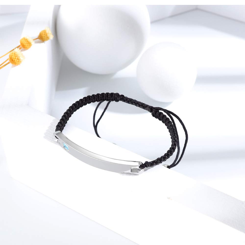 Brama Bracelet Pair Couple Style Zirconia Silver Plated Adjustable Bracelet Popular Men's Women's Women's (Silver-Men)