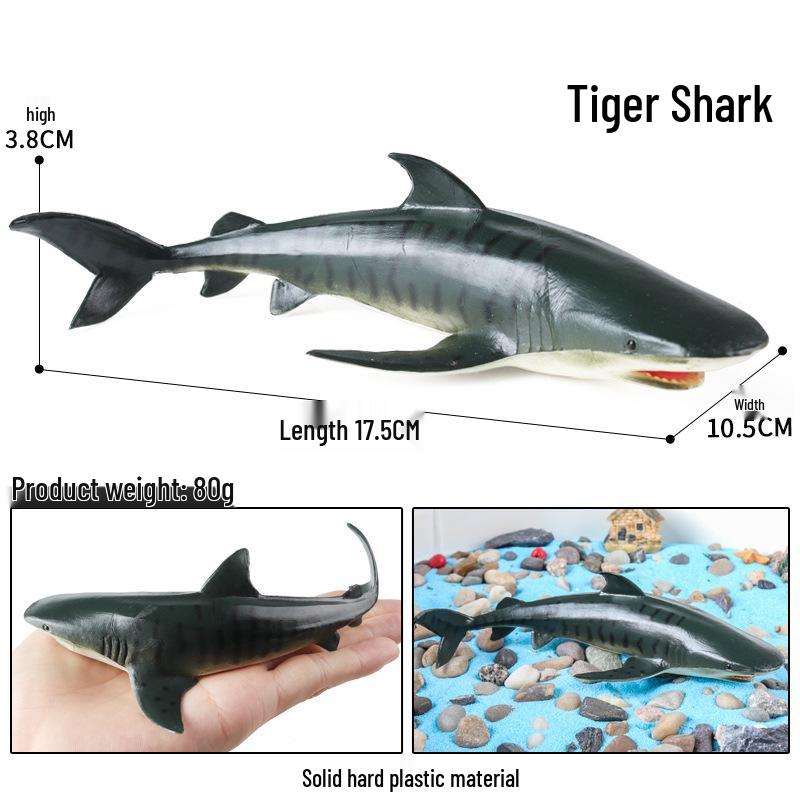 Children's Marine Life Simulation: Shark & Whale Models - Great White, Zebra, Tiger Shark Toys & Ornaments