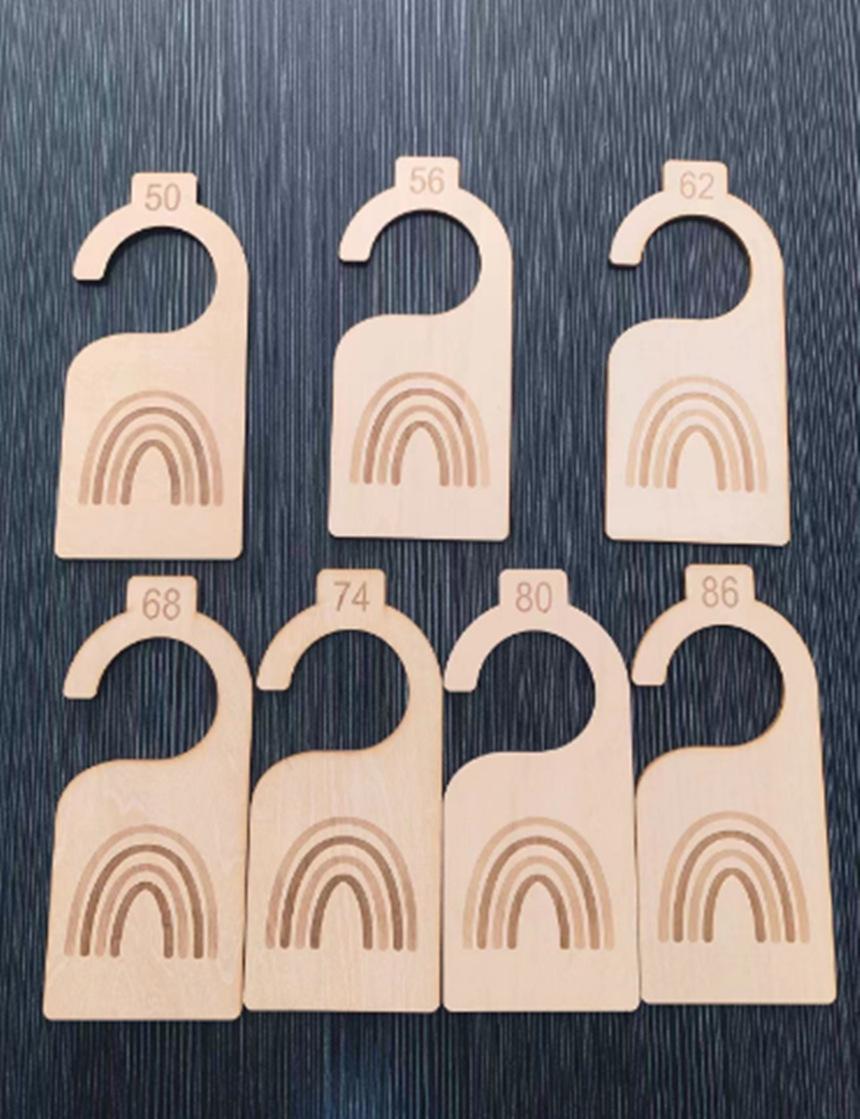 

Деревянная детская карточка для новорожденных, перегородка для шкафа для новорожденных, деревянная перегородка, детская бирка, вешалка, перегородка 18*8