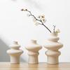 Trend Spiral Plain-Fired Ceramic Vase Home Furnishing Living Room Ornament Dried Flowers Flowers Hydroponic Flower Arrangements