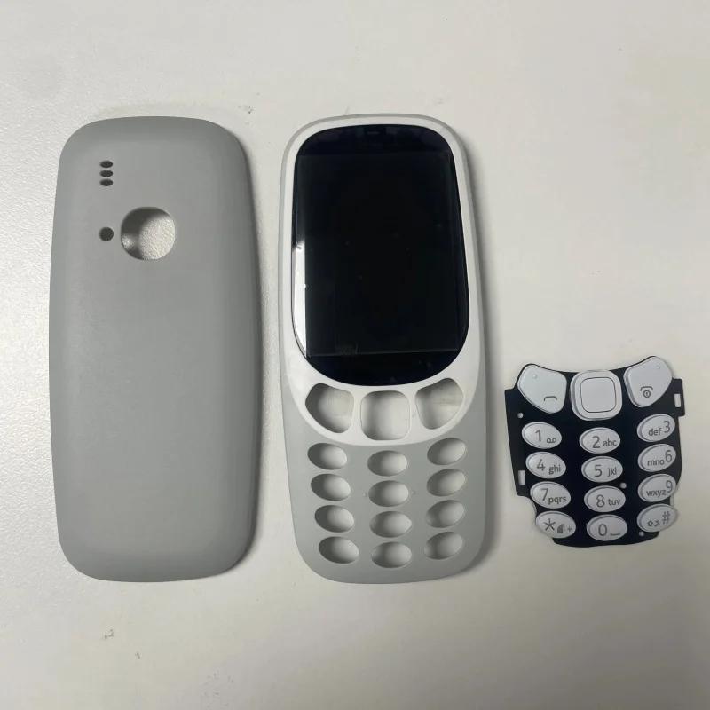 Full Housing For Nokia 3310 (2G Version) Face Frame   Battery  Back Cover Housing With English Keyboard