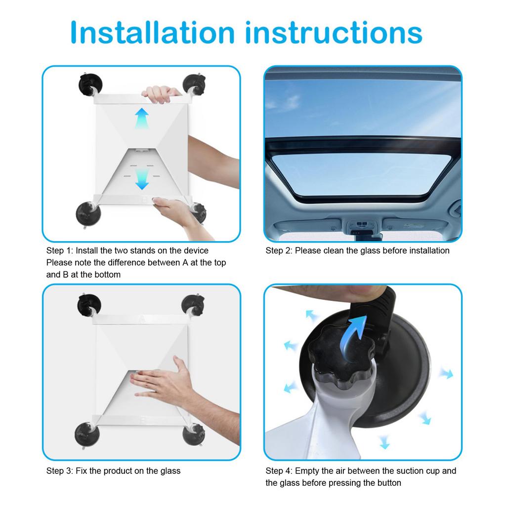 Car Sunroof Mount for Mini Powerful Suction Cups Alloy Steel Bracket Dish Antenna Car Mounting Kit