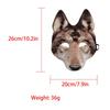 Adult Wolf Mask Costume Accessory Halloween Party Cosplay Animal Theme Dress Up Brown Gray