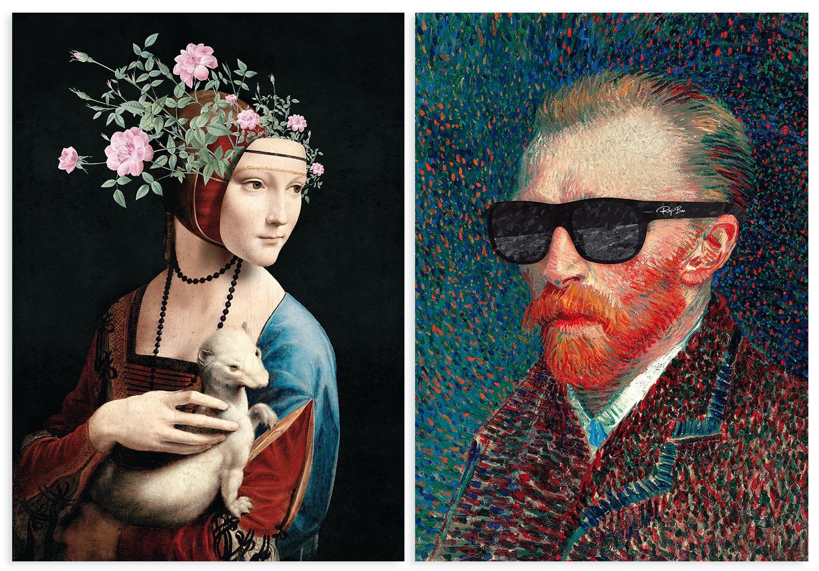 

Zestaw dwóch plakatów van gogh dama z łasiczką 21x29,7 cm A4