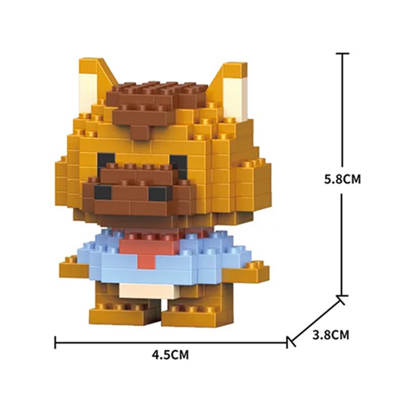 Animals Lion Tiger Piglet Micro Particle Building Blocks Toy for Children Old Boy Birthday Gift Dog Cat Mini Bricks Girl Toys
