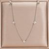 New Stainless Steel Zircon Necklaces for Women Luxury 18K Gold Plated Collar Chain Necklace Wedding Jewelry Gift