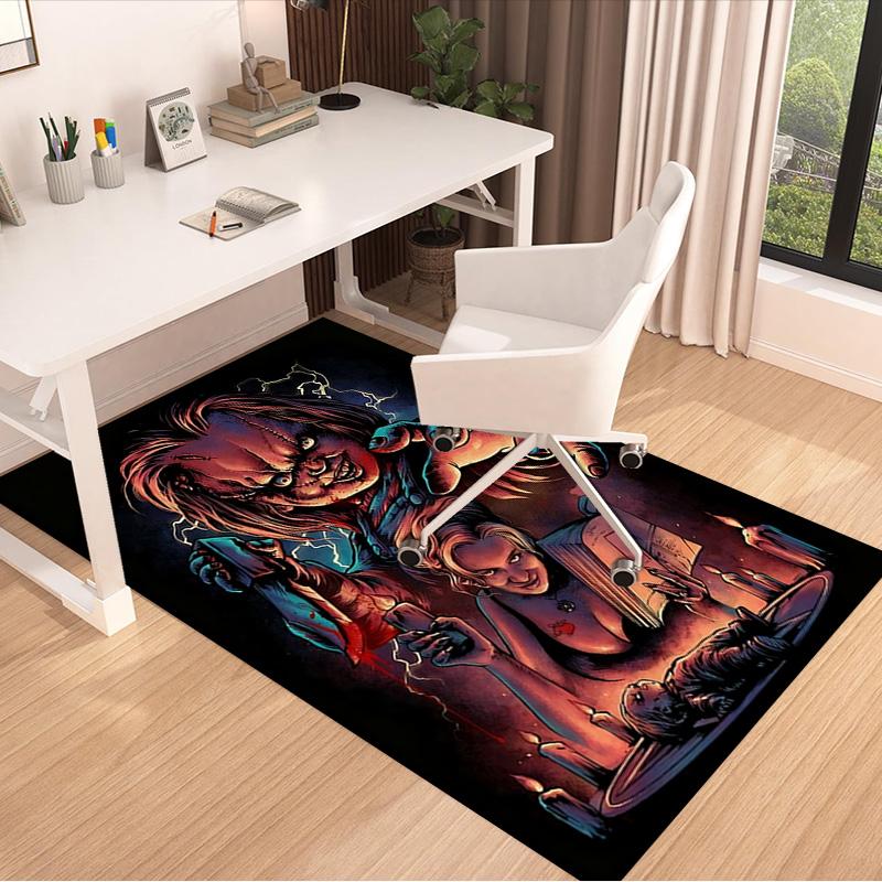 Horror Chucky Carpet For Playroom Bedroom Living Room Sofa Home Decorkids Game Area Rug Nonslip Floor Mat