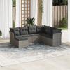 Vidaxl 7-Cz. Set da Giardino con Cuscini, Grigio