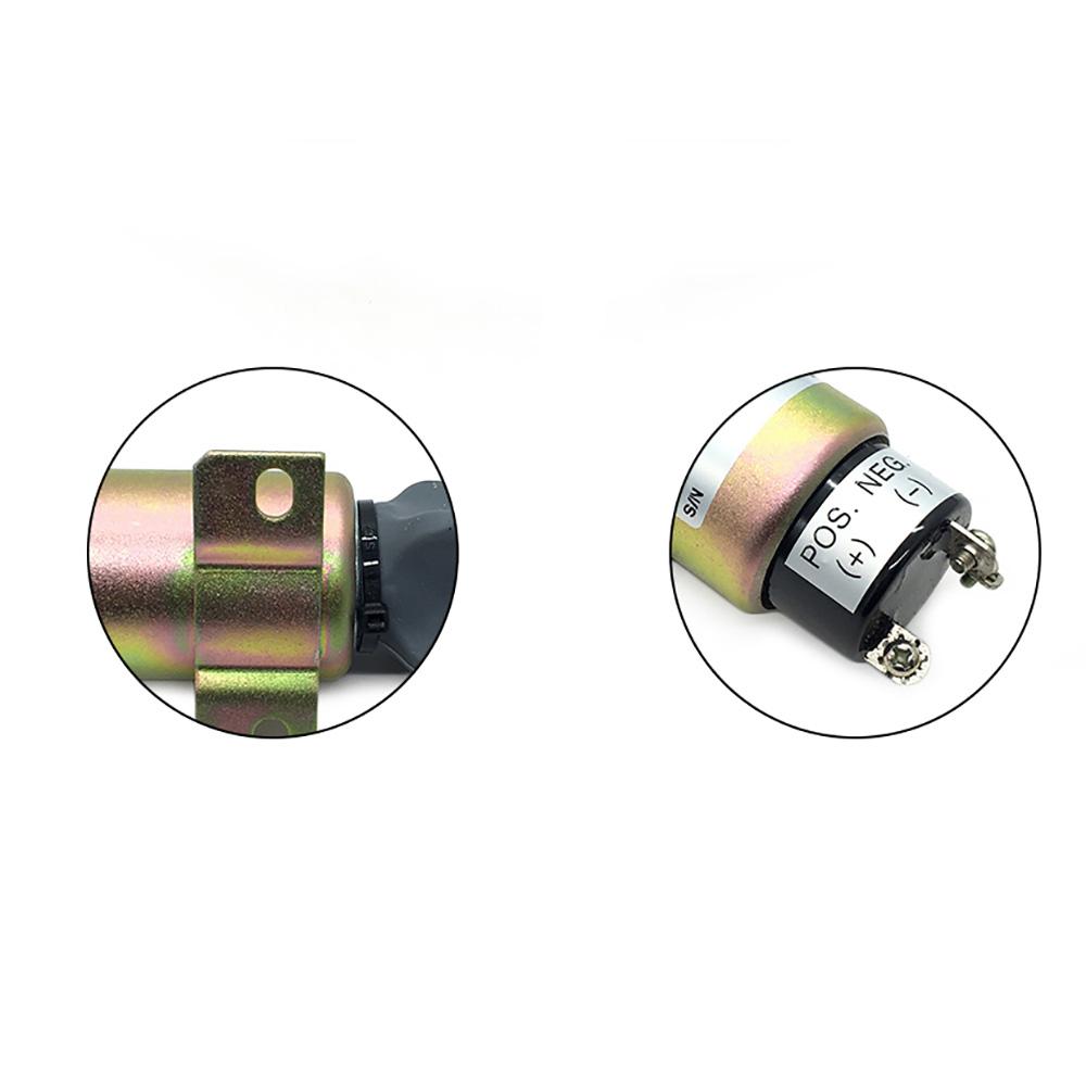 24V 3 Terminal Fuel Flameout Shutoff Solenoid Valve 1751ES Excavator Accessories