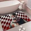Horror T-Terrifier Film Eingangstür Matte Waschbar Rutschfest Wohnzimmer Sofa Stühle Bereich Matte Küche Willkommen Fußmatte