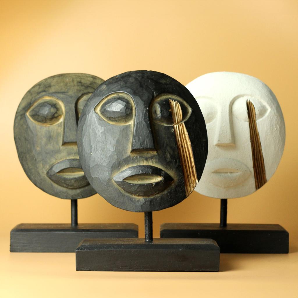Tribal Decorative Mask Black 27x20cm Timor