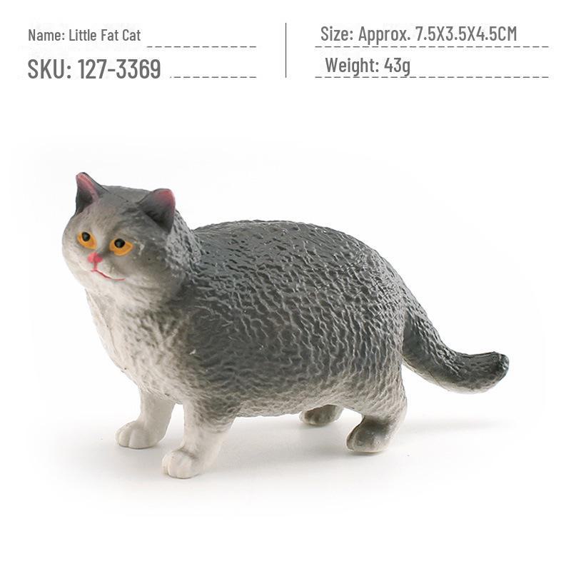 Seashell Cat Figurine: Realistic Kitten Toy Model
