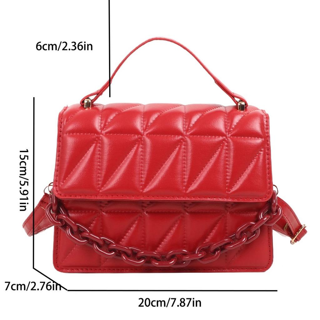 Solid color texture small bag women's autumn 2025 new trendy fashion portable small square bag simple diamond shoulder messenger bag