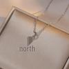 Women's Butterfly Zirconia Clavicle Necklace: Elegant, Fashionable, Titanium Steel Jewelry