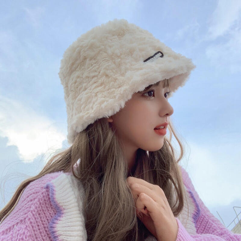 Follow Warm Faux Fur Winter Bucket Hat black