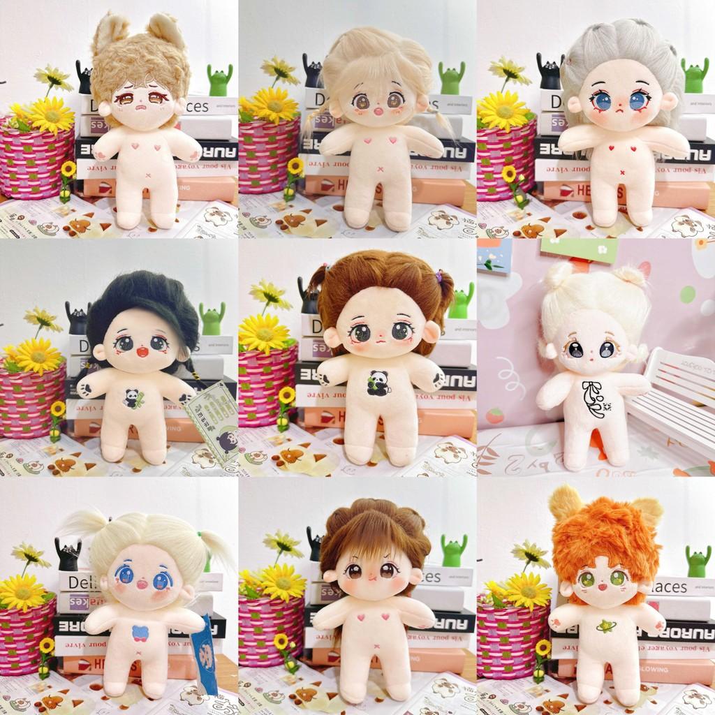 Entzückende 20cm Baumwollpuppe Plüschtier mit weichem kurzem Plüschstoff für Kinder