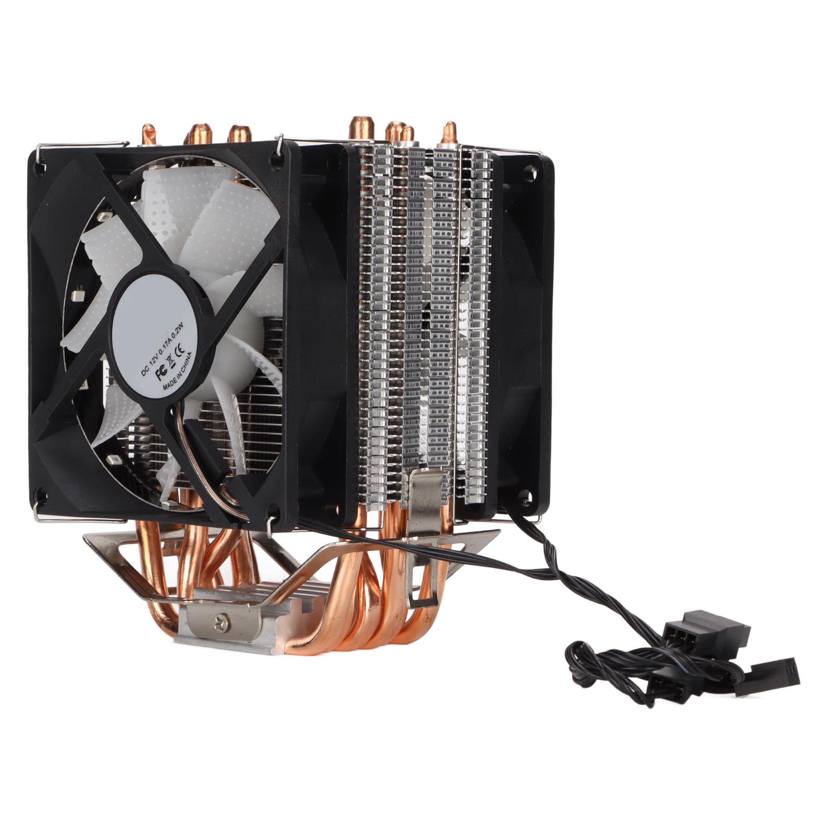 

Кулер для процессора 6 трубок 90 мм 3pin компьютерный вентилятор охлаждения процессора с RGB подсветкой для Intel LGA775 1155 1156 для